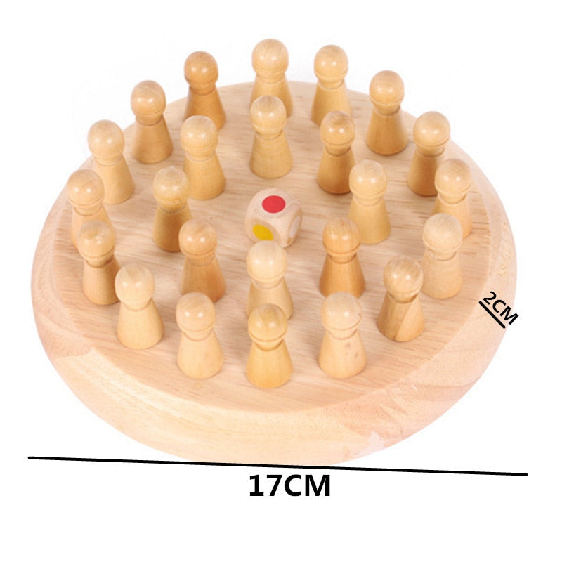 Jeu de Mémoire en Bois Bâtonnets & Échecs Enfant – Puzzle 3D Géométrique, Cognitif Éducatif +3 Ans, Cadeau