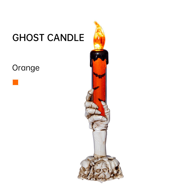 Bougie LED Crâne Larmes Halloween – Électronique Sans Fumée, Déco Maison Hantée Salle Secrète, 3 Coloris