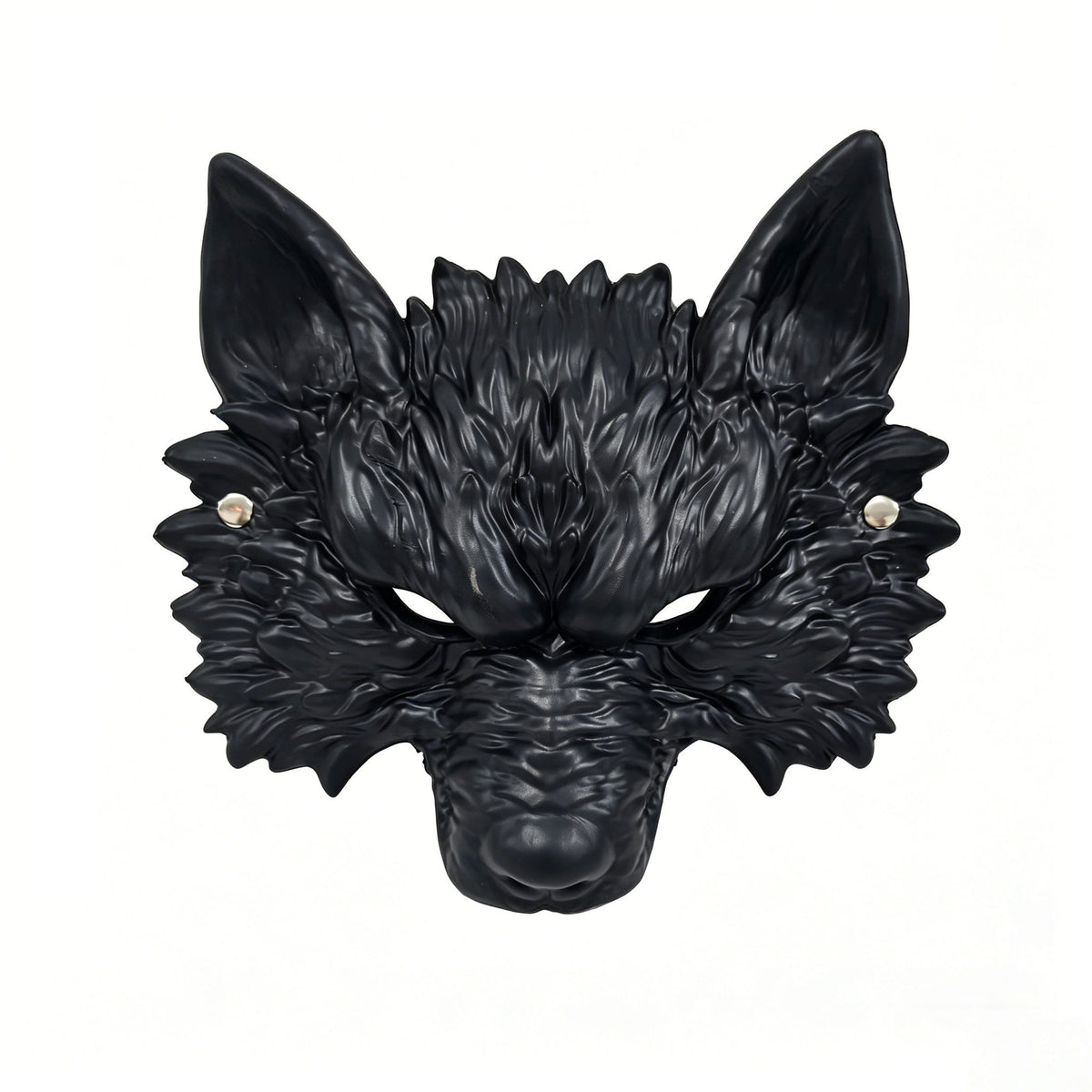 Masque Tête de Loup Punk Halloween – PU Souple Style Loup-Garou, Cosplay & Carnaval, DIY, 26x25 cm