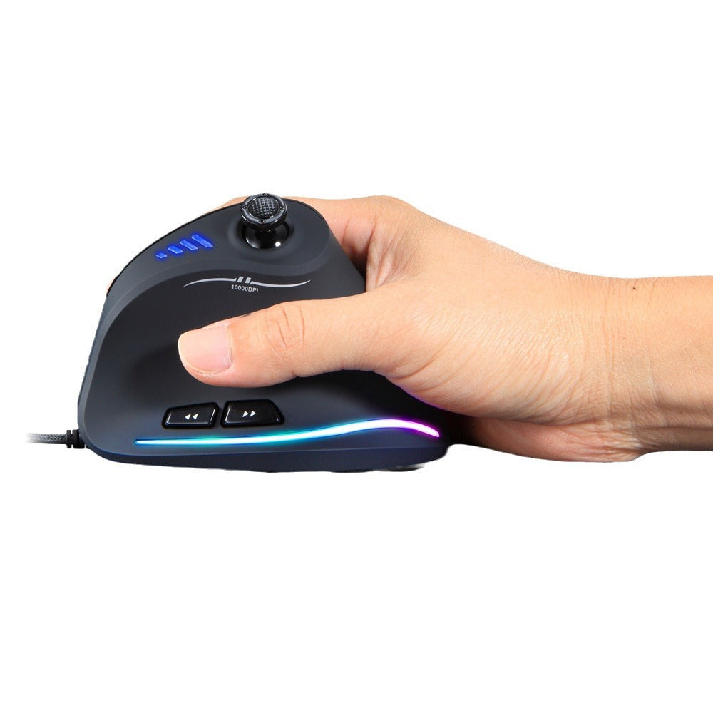 Souris Gaming Verticale Ergonomique Filaire C-18 RGB – 10 000 DPI