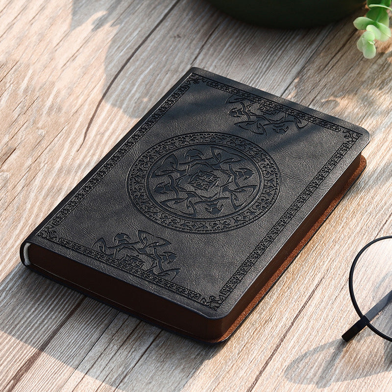 Carnet A6 Simili-Cuir – 140 Feuilles 80g, 280 Pages, 3 Coloris, Journal Intime, Cahier Bureau & Livre de Recettes