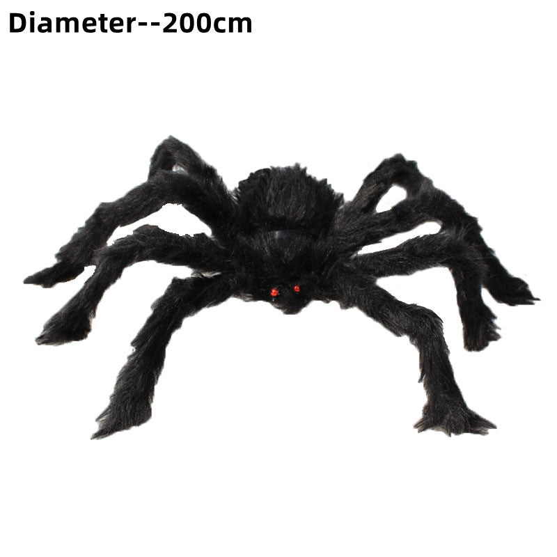 Kit Toile d’Araignée Triangulaire Halloween – Grosse Araignée Peluche, Déco Intérieur & Extérieur, 5 Formats au Choix