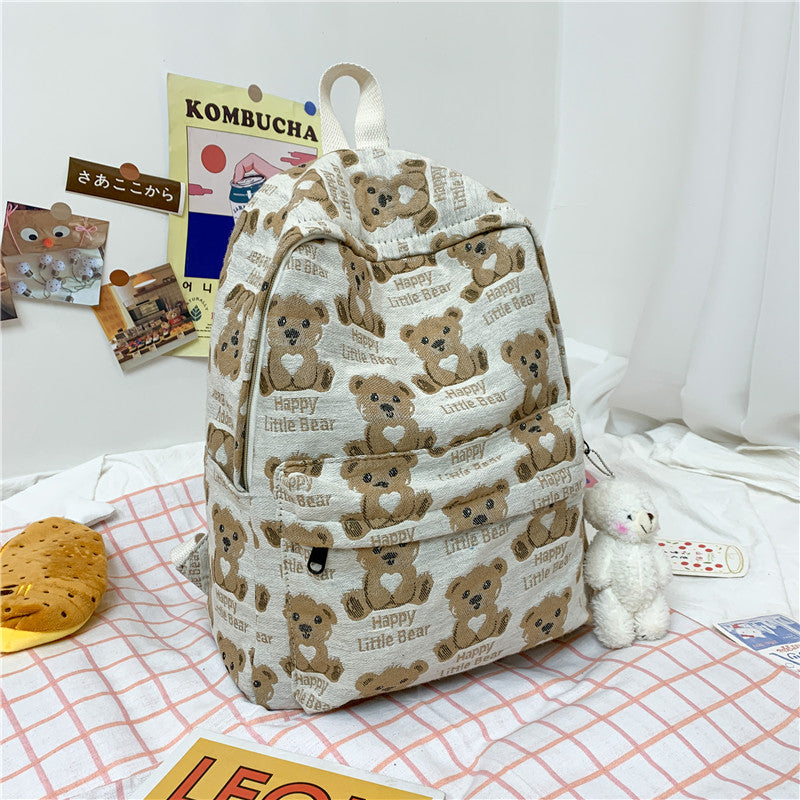 Sac à Dos Canvas Grande Capacité – Style Casual Tendance, Ordinateur, Voyage & Lycée, Noir ou Beige