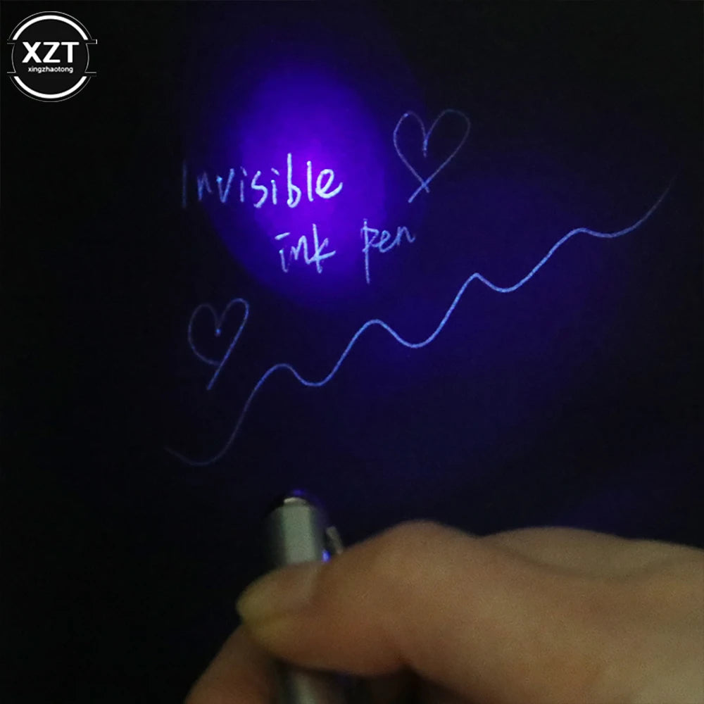 Stylo Encre Invisible UV – Lampe UV Intégrée, Écriture Secrète, Espion & Jeux, Cadeau Enfant