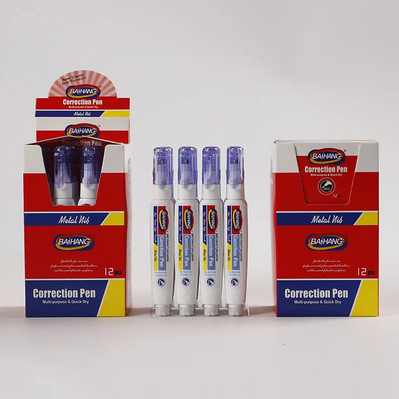 Kit de 3 Stylos Correcteurs Liquides 10 ml – Séchage Rapide, Flux Fluide, École & Bureau