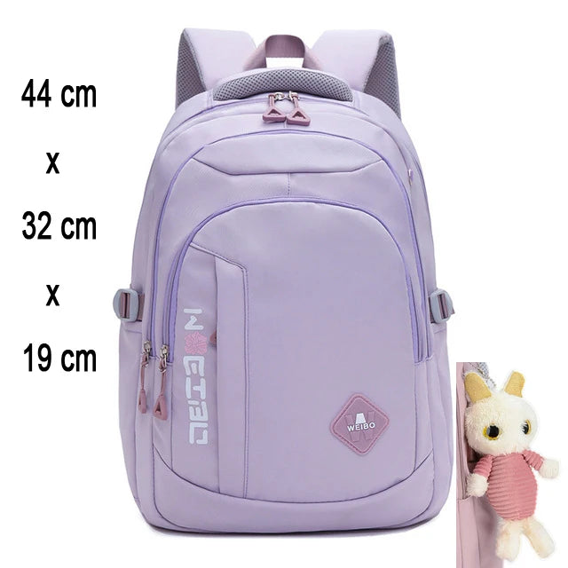 Sac à Dos Scolaire – Grande Capacité, Nylon Léger, Fille & Mixte