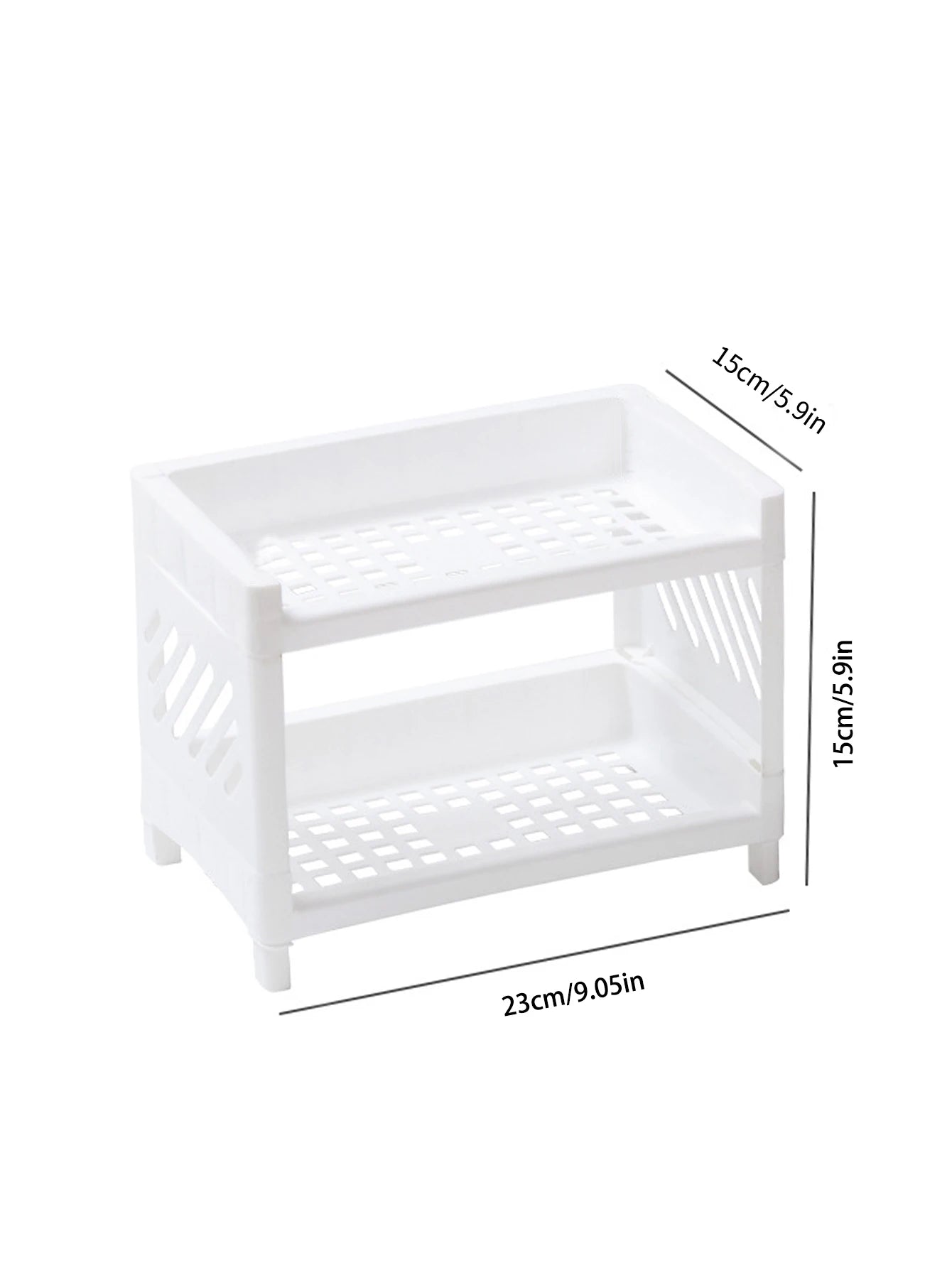 Rangement Bureau Double Étage – Plastique PP, Multifonction, École & Bureau