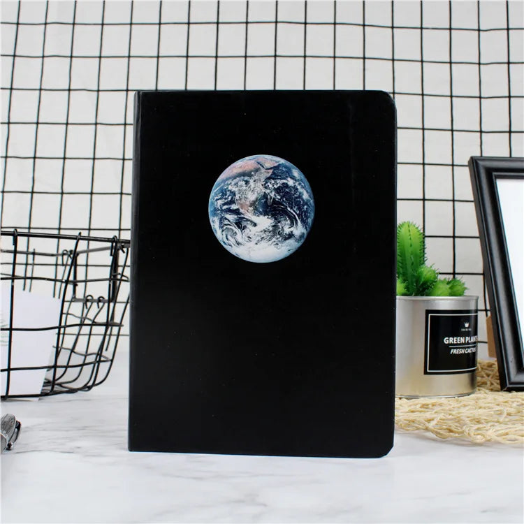 Cahier A5 Couverture Rigide – Série Planètes (Lune, Mars, Pluton, Terre)