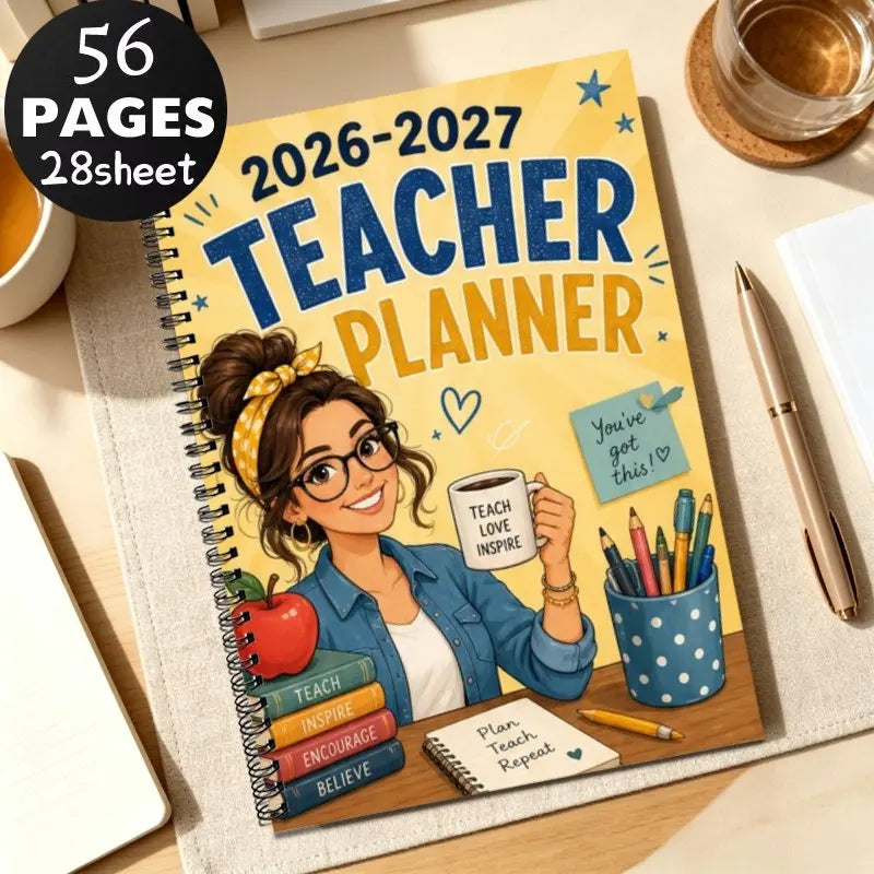 Planificateur Enseignant A5 2026-2027 – Cahier de Leçons & Carnet de Notes