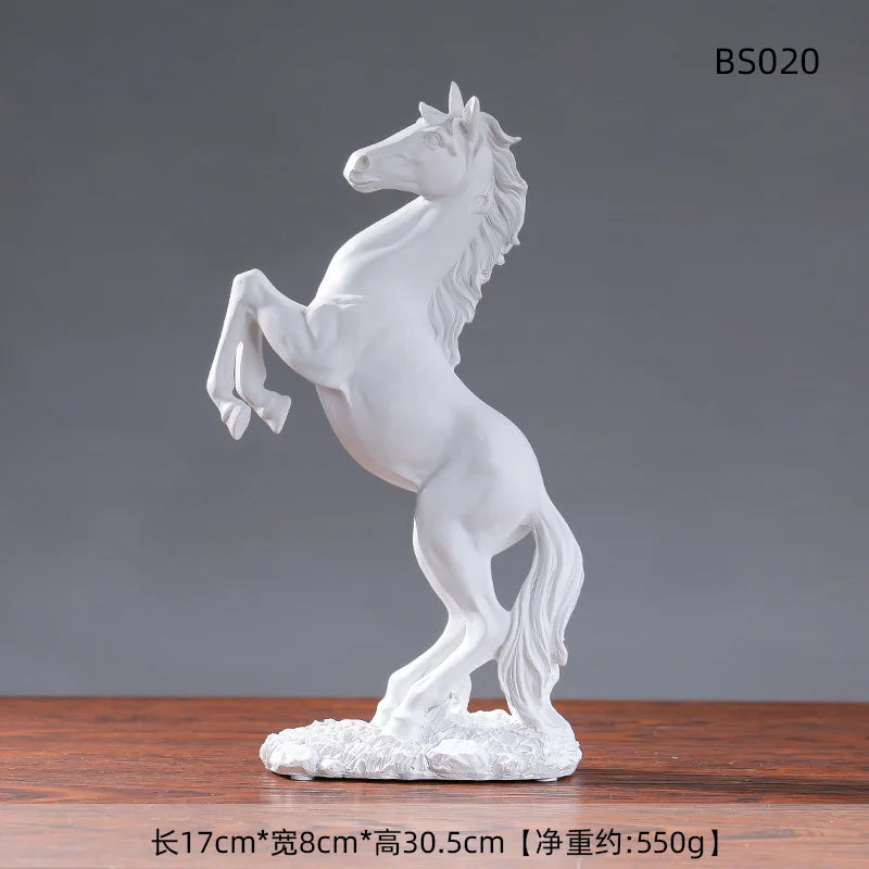 Statue Cheval de la Victoire en Résine – Figurine Décorative Style Européen