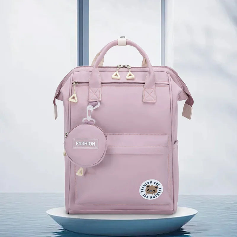 Sac à Dos Style K-Pop Preppy – Grande Capacité, Lycée & Fac, Fille, 5 Coloris