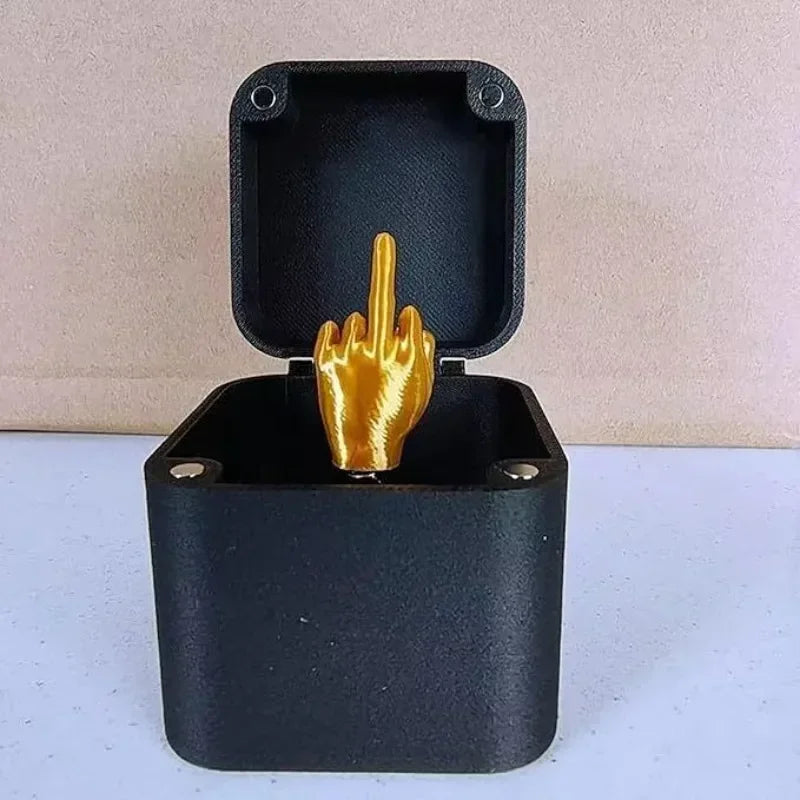 Boîte Surprise Pop-Up Doigt d'Honneur – Gadget Humour, Cadeau Rigolo, 1 ou 2 Pièces