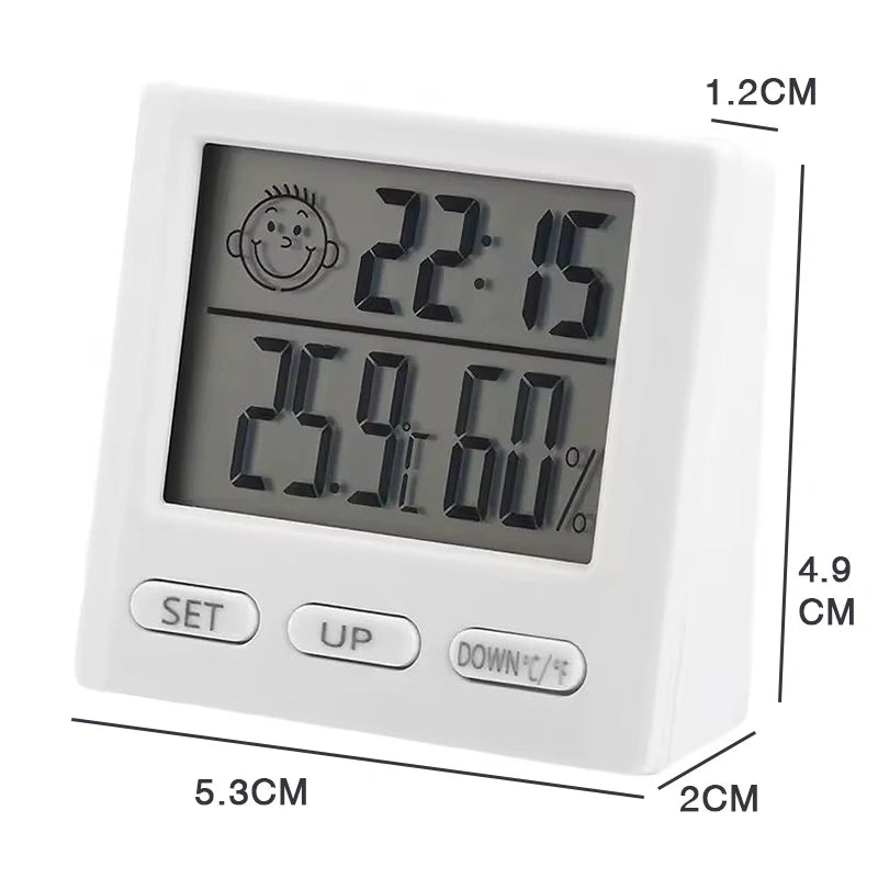 Thermomètre Hygromètre LED – Horloge Électronique, Température & Humidité, Alarme