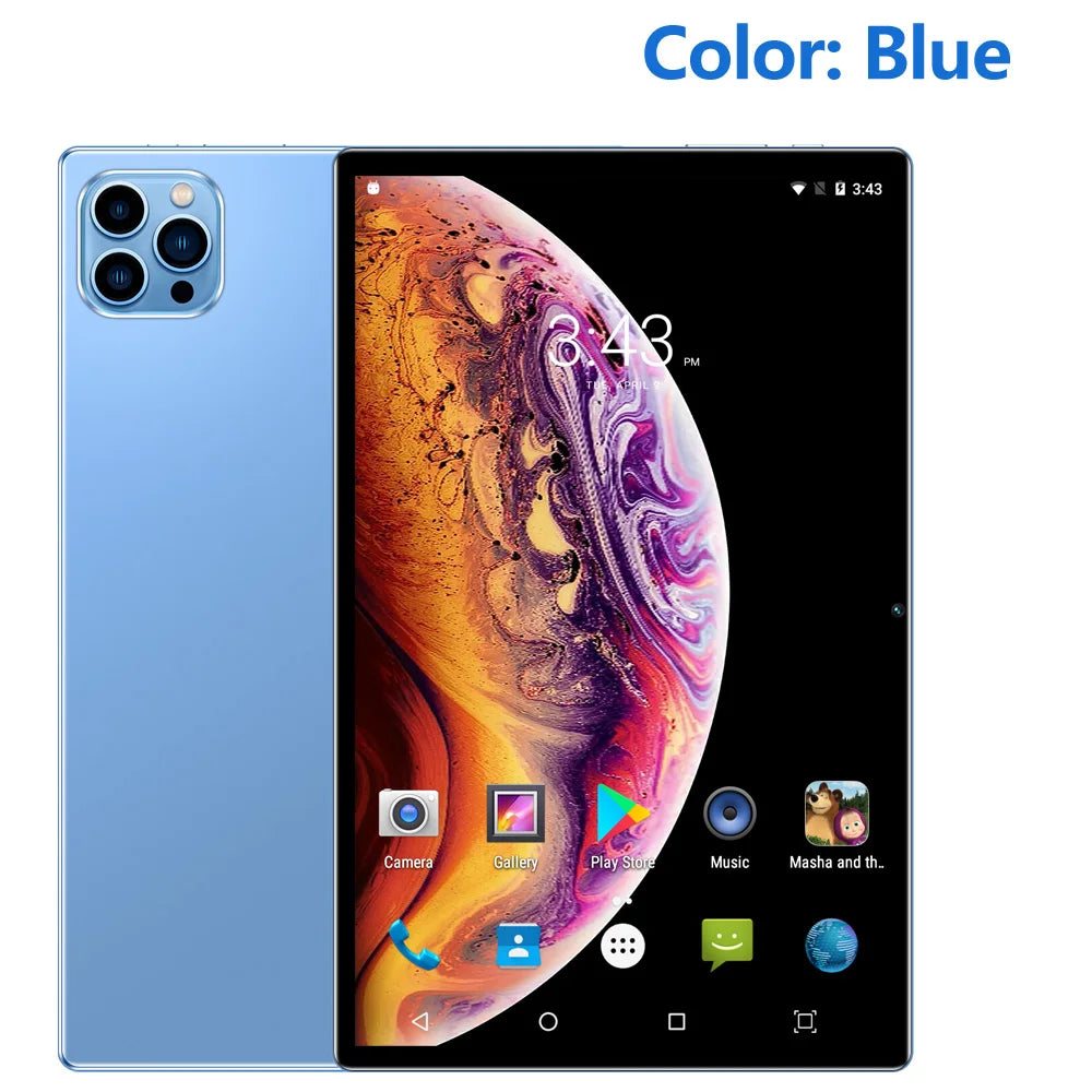 Tablette Android 10,1" – Octa-Core, 4Go RAM + 64Go, Batterie 6000mAh, Google Play, Double SIM 3G