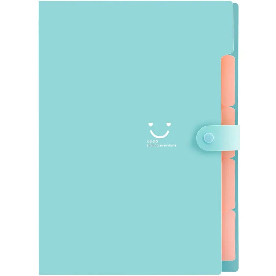 Pochette Document A4 – Bouton-Pression, Organiseur Bureau & École, 14 Coloris