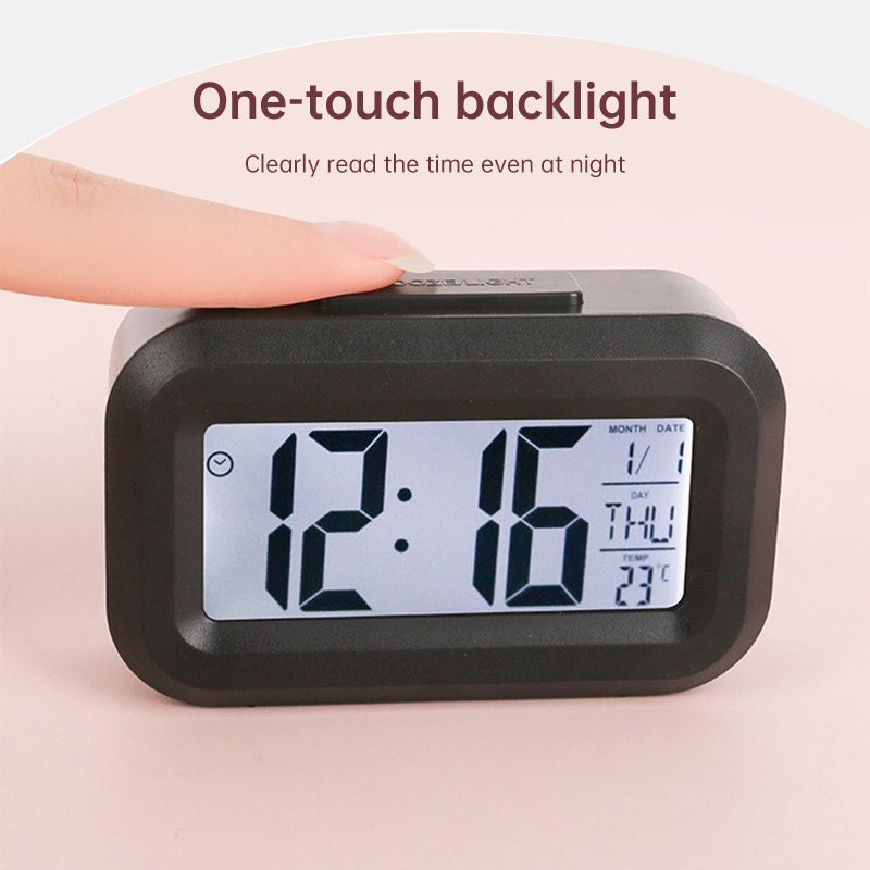 Réveil Digital LED Multifonctions – Affichage Heure Date Température, Veilleuse, Snooze, 2 Coloris, Chambre & Chevet