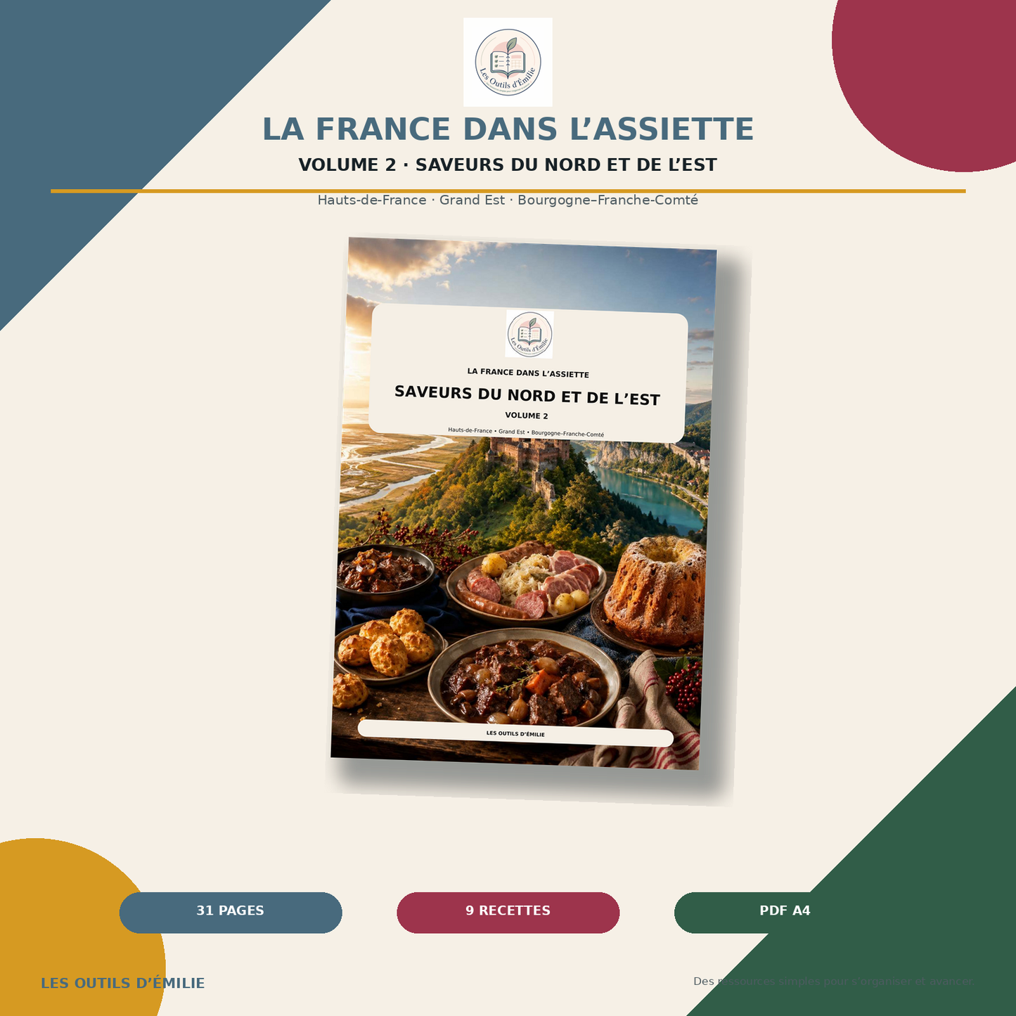 La France dans l'Assiette – Volume 2 : Saveurs du Nord et de l'Est