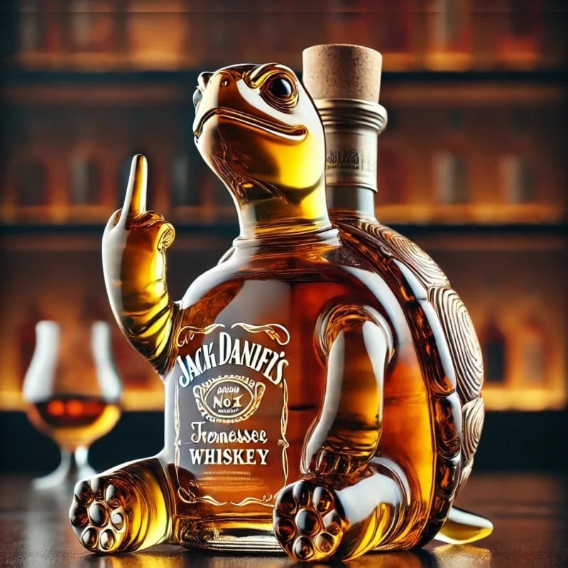 Carafe à Whisky en Verre Design Humoristique – 3 Modèles (Tortue, Bouledogue, Teckel), Bar & Déco Maison, Cadeau Original