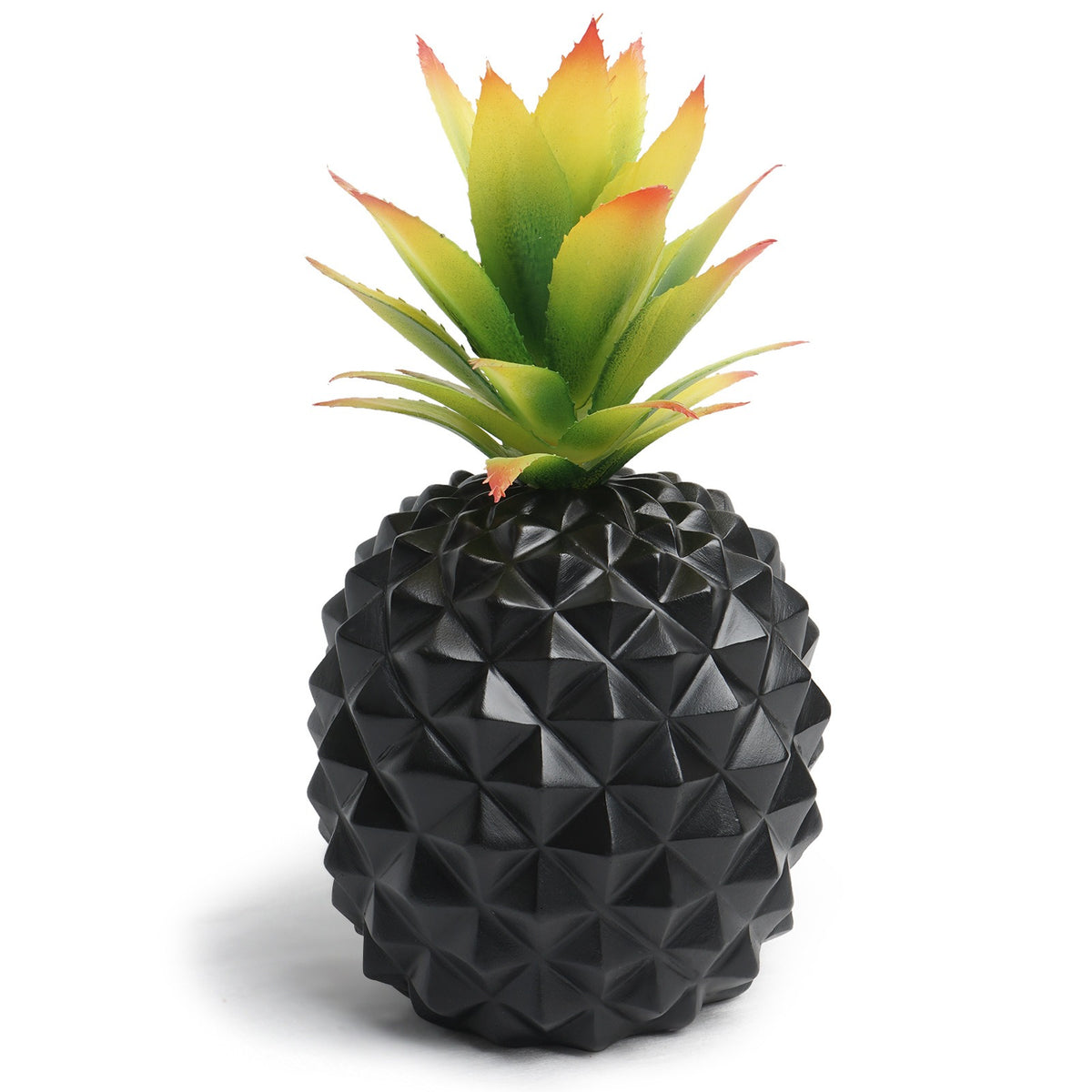 Ananas Décoratif Noir en Résine – Figurine Plante Artificielle, Déco Bureau Salon Bibliothèque, Cadeau Original