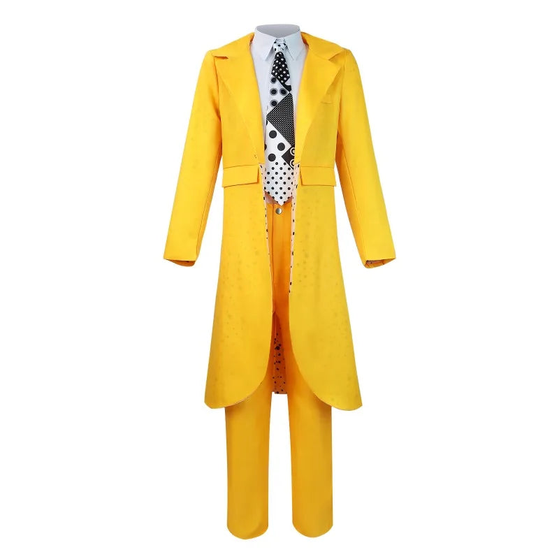 Costume The Mask Jim Carrey – Déguisement Halloween & Carnaval Complet, Cosplay Film Culte, Tailles S à XXXL