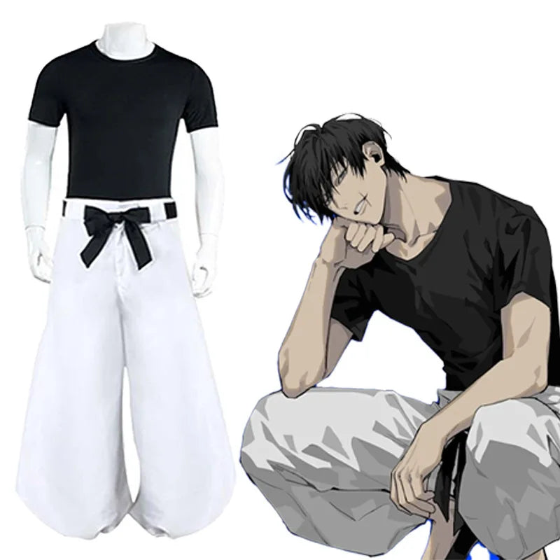 Costume Cosplay Jujutsu Kaisen – Toji Fushiguro & Satoru Gojo, Tissu Jacquard, Tailles S à XL, Halloween & Carnaval