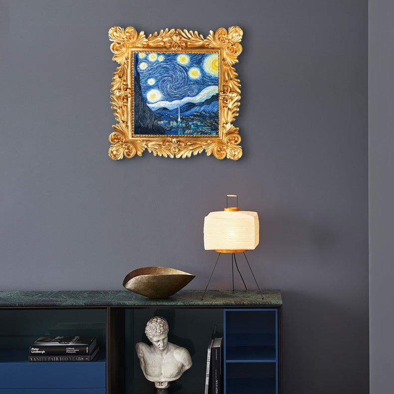 Kit Peinture 3D Relief – La Nuit Étoilée de Van Gogh, Époxy & Pigments, 17,5x17,5cm, Cadeau Art & Décoration