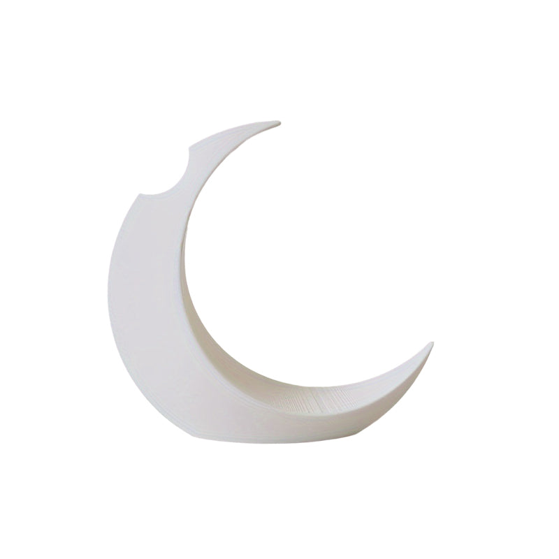 Vase Gothique Lune Imprimé 3D – Décoration Bureau & Maison, Fleurs Séchées ou Artificielles, Style Européen, Noir ou Blanc