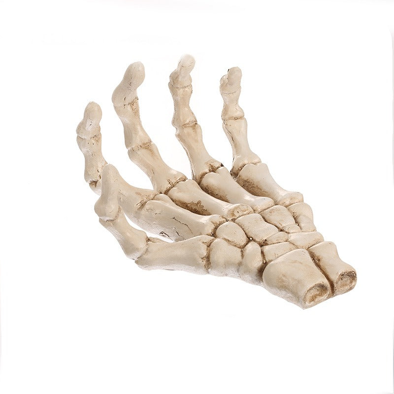 Main Squelette en Résine – Décoration Halloween Gothique, Ornement Os, 15,5×10cm