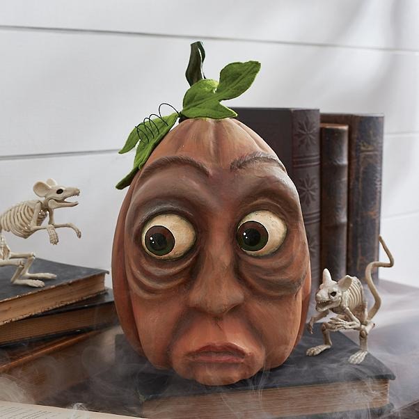 Tête de Citrouille Halloween Décoration Extérieure – Accessoire Atmosphère Fête & Jardin, 6 Modèles