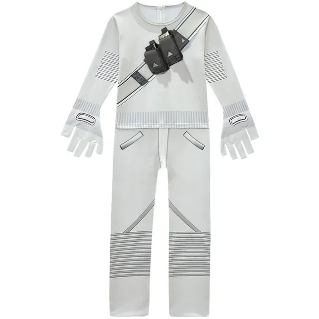 Costume DJ Marshmello Enfant – Combinaison Cosplay Halloween & Carnaval, Style Fortnite, 5–10 ans