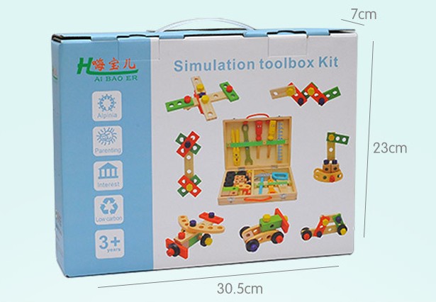 Kit Montessori Bois à Assembler – Camion ou Voiture, Écrous & Boulons DIY, Coordination Main-Œil, Bois Non Toxique, Cadeau Enfant