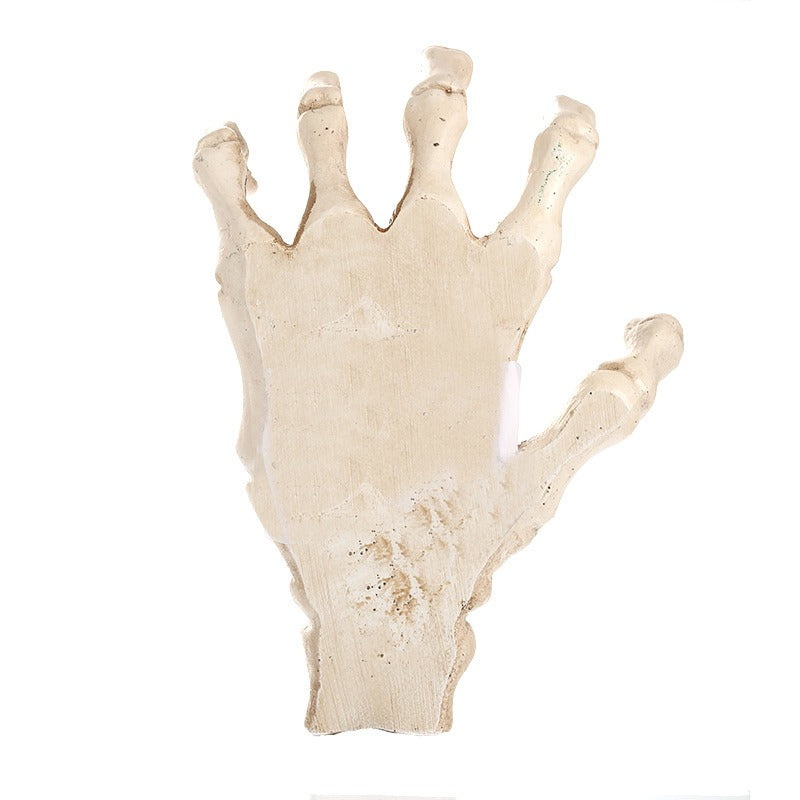 Main Squelette en Résine – Décoration Halloween Gothique, Ornement Os, 15,5×10cm