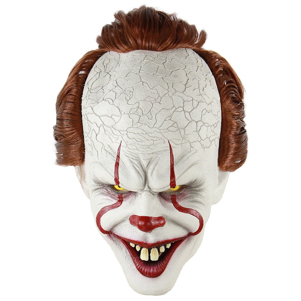 Masque Pennywise – Déguisement Halloween Clown Horreur « Ça » Stephen King, Latex Éco, Taille Universelle
