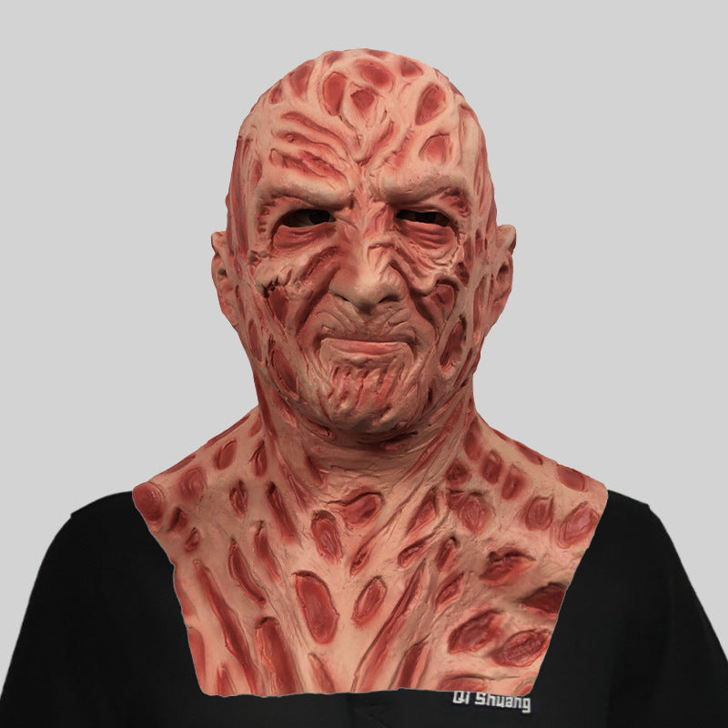 Ensemble Freddy Krueger Halloween – Masque Latex + Gants Griffes Horreur, Set Complet Cosplay & Carnaval