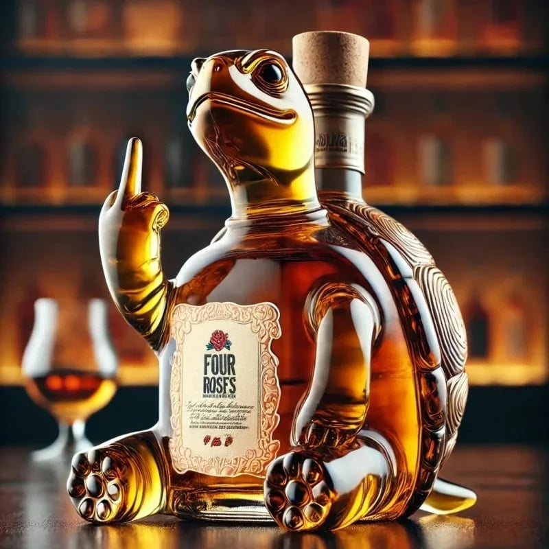 Carafe à Whisky en Verre Design Humoristique – 3 Modèles (Tortue, Bouledogue, Teckel), Bar & Déco Maison, Cadeau Original