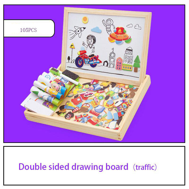 Puzzle en Bois Enfant – Animaux (105 pièces) ou Cirque (100 pièces), Multicolore, Développement Intelligence, Cadeau Enfant