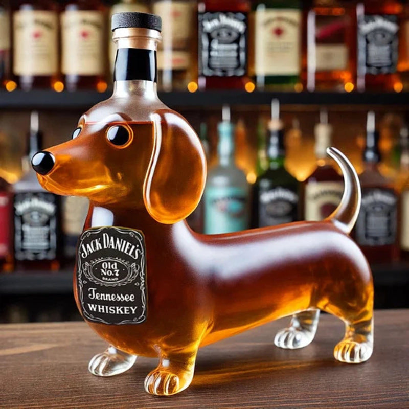 Carafe à Whisky en Verre Design Humoristique – 3 Modèles (Tortue, Bouledogue, Teckel), Bar & Déco Maison, Cadeau Original