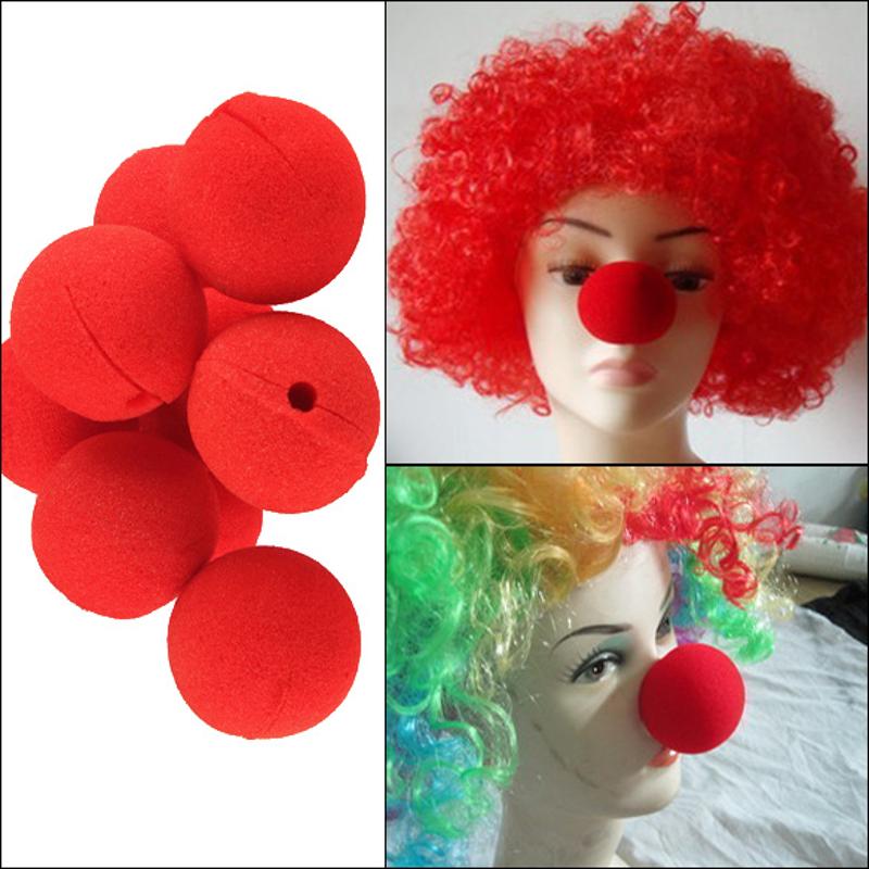 Lot de 10 Nez de Clown Rouge en Éponge – Accessoire Déguisement Halloween Carnaval Mariage Fête, Diamètre 5 cm