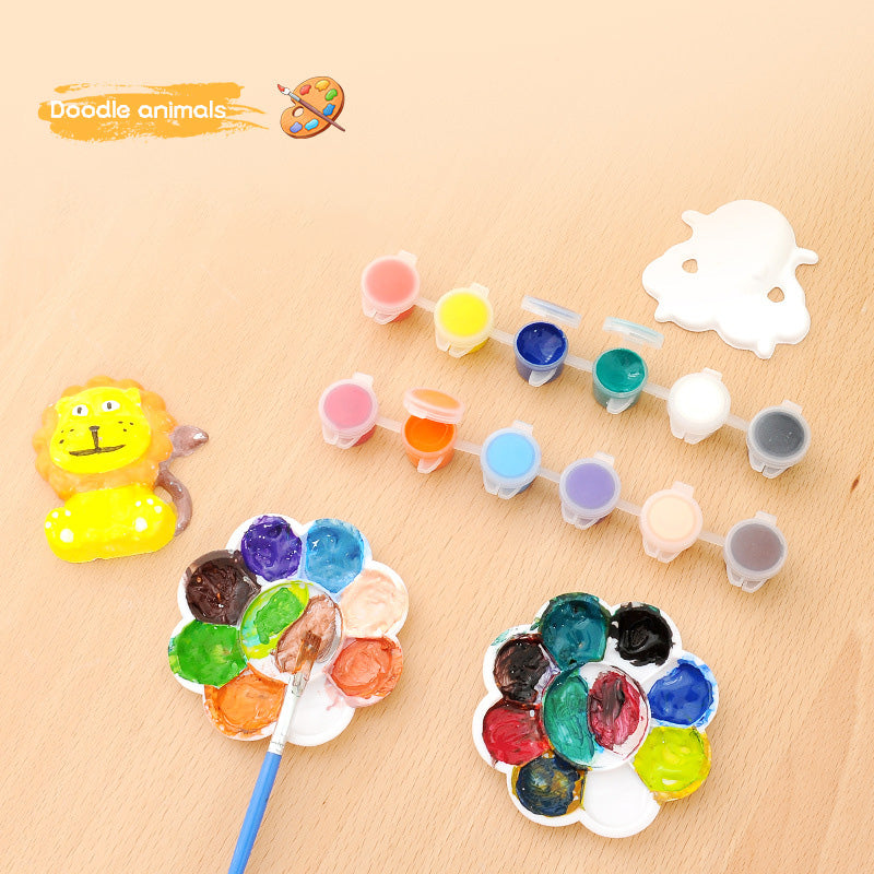 Kit Peinture Plâtre DIY Enfant – Figurines à Peindre, 3 Thèmes au Choix (Dinosaure, Océan, Oiseaux), 7-14 Ans