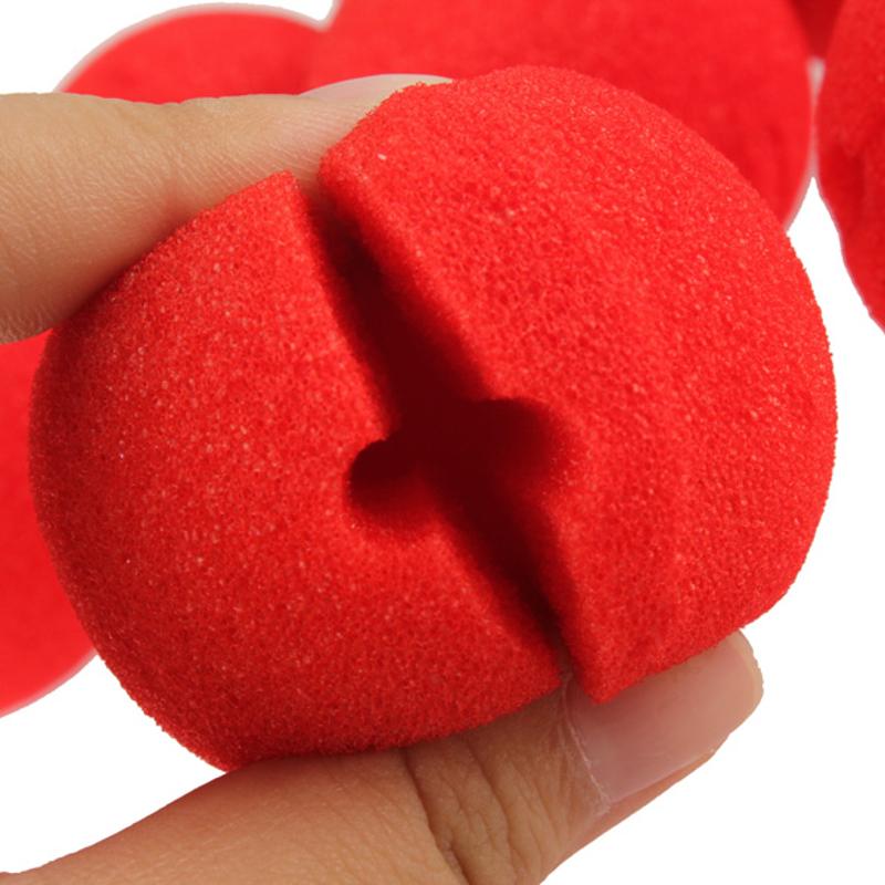Lot de 10 Nez de Clown Rouge en Éponge – Accessoire Déguisement Halloween Carnaval Mariage Fête, Diamètre 5 cm