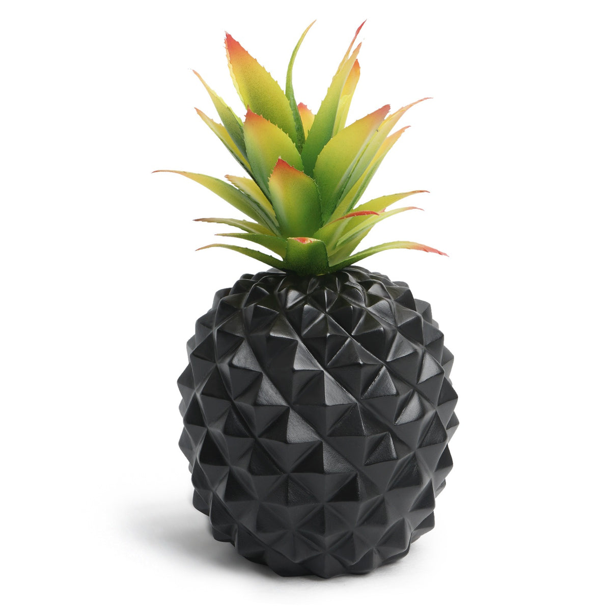 Ananas Décoratif Noir en Résine – Figurine Plante Artificielle, Déco Bureau Salon Bibliothèque, Cadeau Original