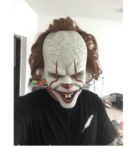 Masque Pennywise – Déguisement Halloween Clown Horreur « Ça » Stephen King, Latex Éco, Taille Universelle