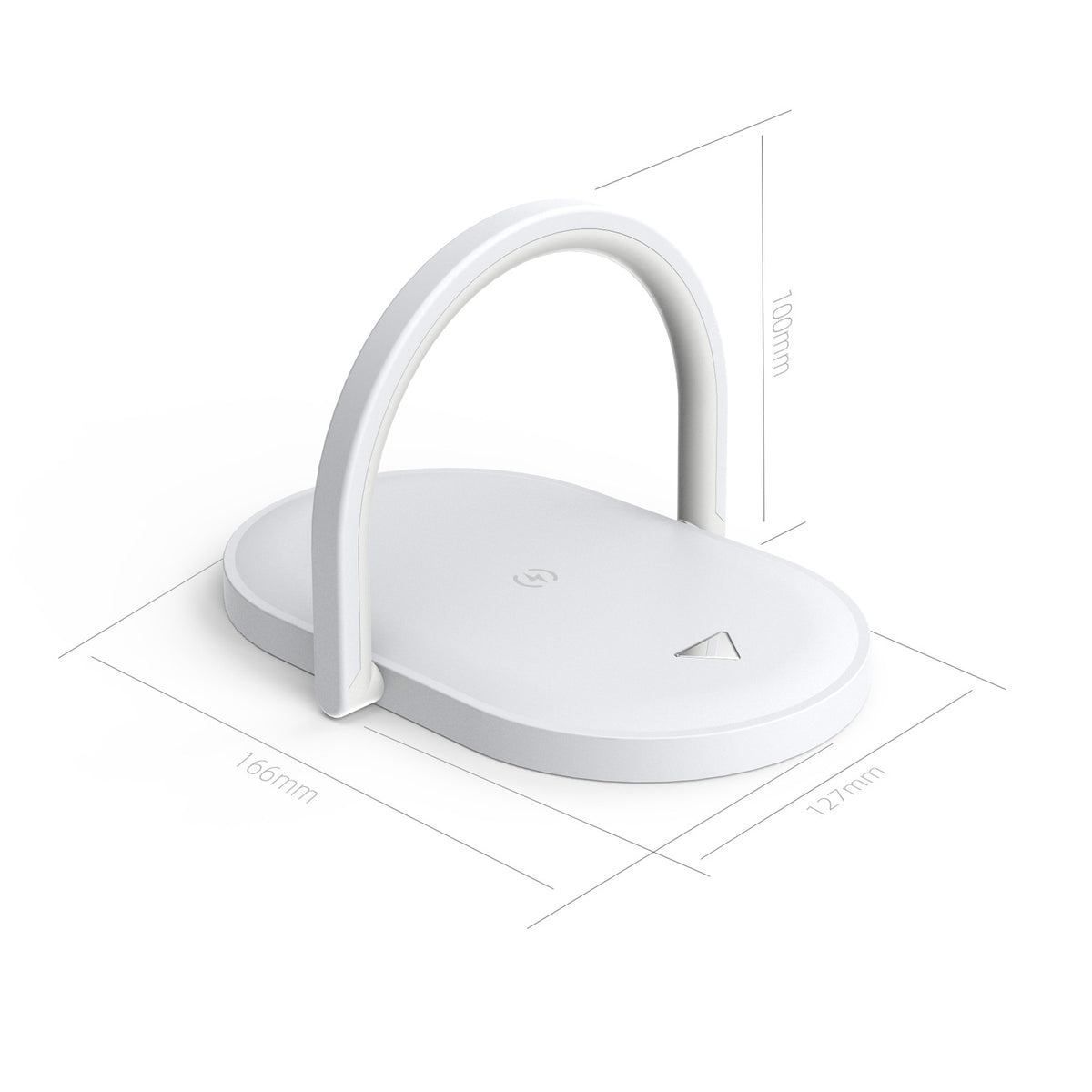 Chargeur Sans Fil 15W Rapide 3-en-1 – Lampe de Nuit LED Tactile + Support Téléphone Réglable, USB-C, Noir Blanc Bois