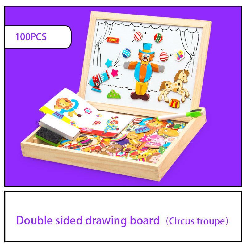 Puzzle en Bois Enfant – Animaux (105 pièces) ou Cirque (100 pièces), Multicolore, Développement Intelligence, Cadeau Enfant
