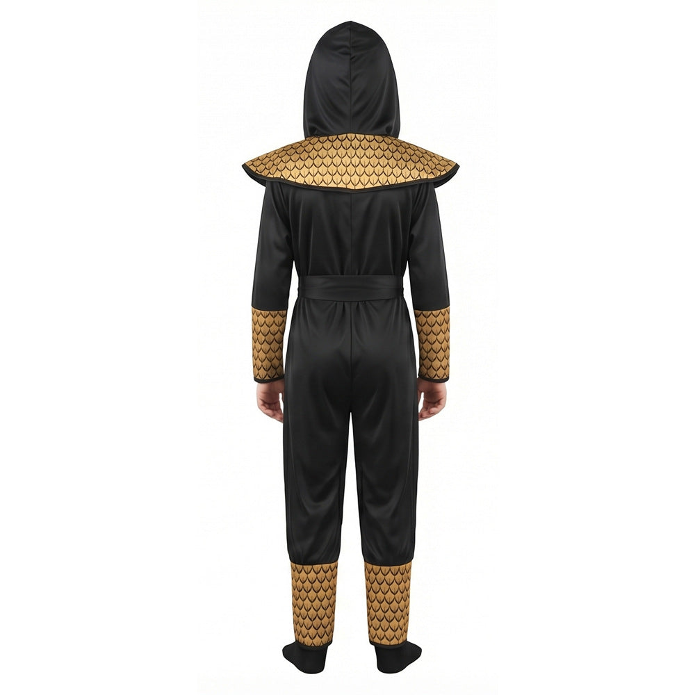 Costume Ninja Japonais Enfant – Déguisement Halloween & Cosplay Anime, Tailles SàL (104–152cm)