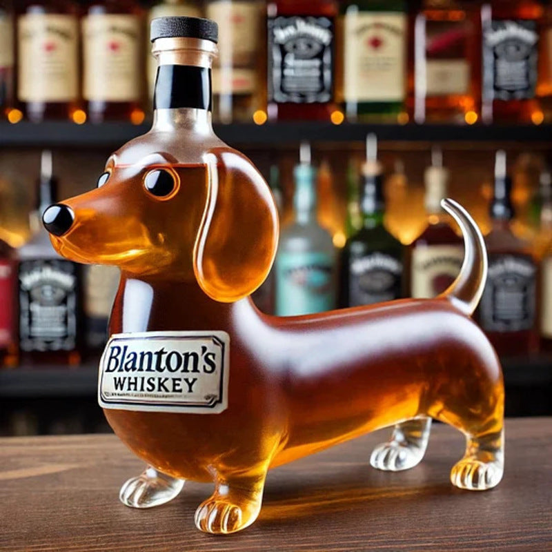 Carafe à Whisky en Verre Design Humoristique – 3 Modèles (Tortue, Bouledogue, Teckel), Bar & Déco Maison, Cadeau Original