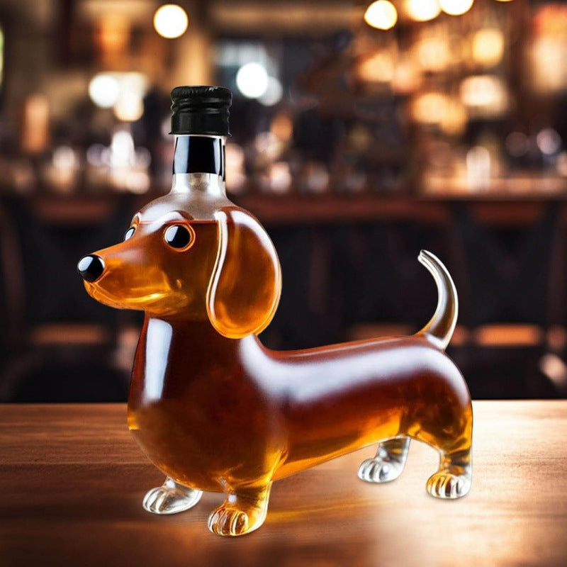 Carafe à Whisky en Verre Design Humoristique – 3 Modèles (Tortue, Bouledogue, Teckel), Bar & Déco Maison, Cadeau Original