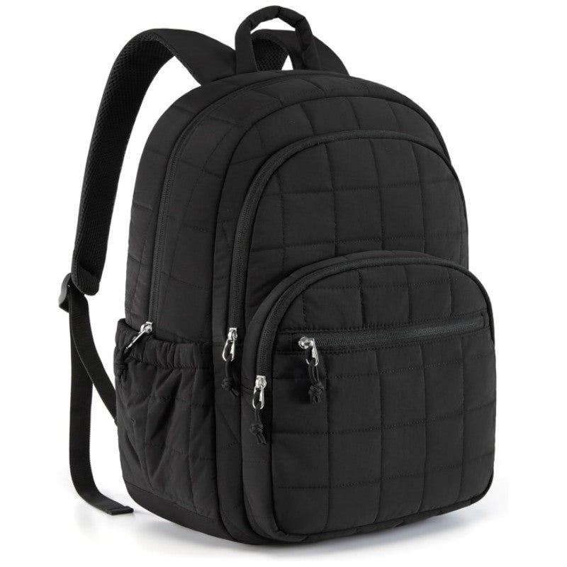 Sac à Dos Nylon Minimaliste Urbain Femme – Grande Capacité 20-35L, Voyage & Quotidien, Noir