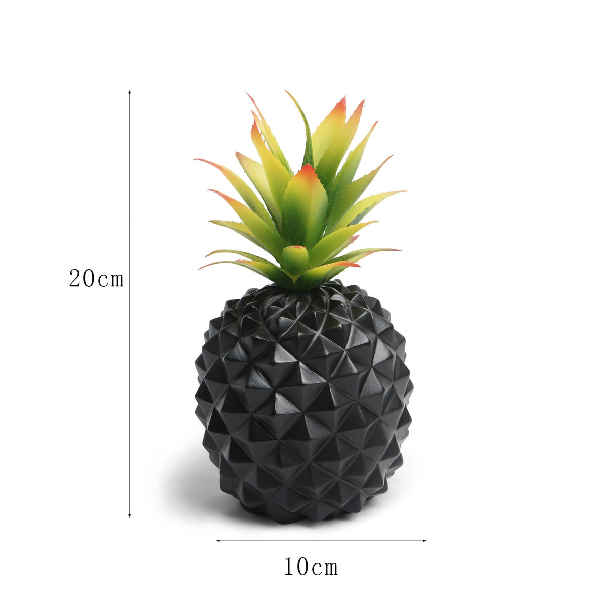 Ananas Décoratif Noir en Résine – Figurine Plante Artificielle, Déco Bureau Salon Bibliothèque, Cadeau Original