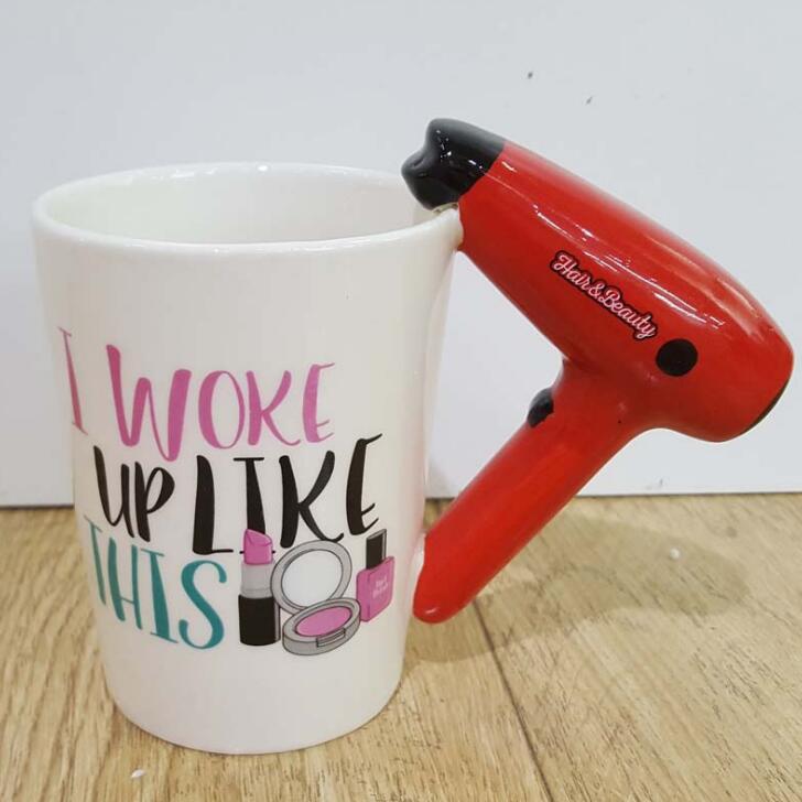 Mug Céramique Original Sèche-Cheveux – Cadeau Coiffeuse & Passionnée Beauté, 300-400ml